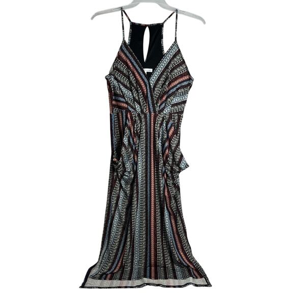 BCBGeneration Womens Long Drape Dress Floral Pockets Multicolor size Small - Picture 1 of 6